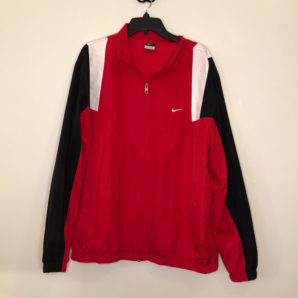 Red zip up Nike jacket